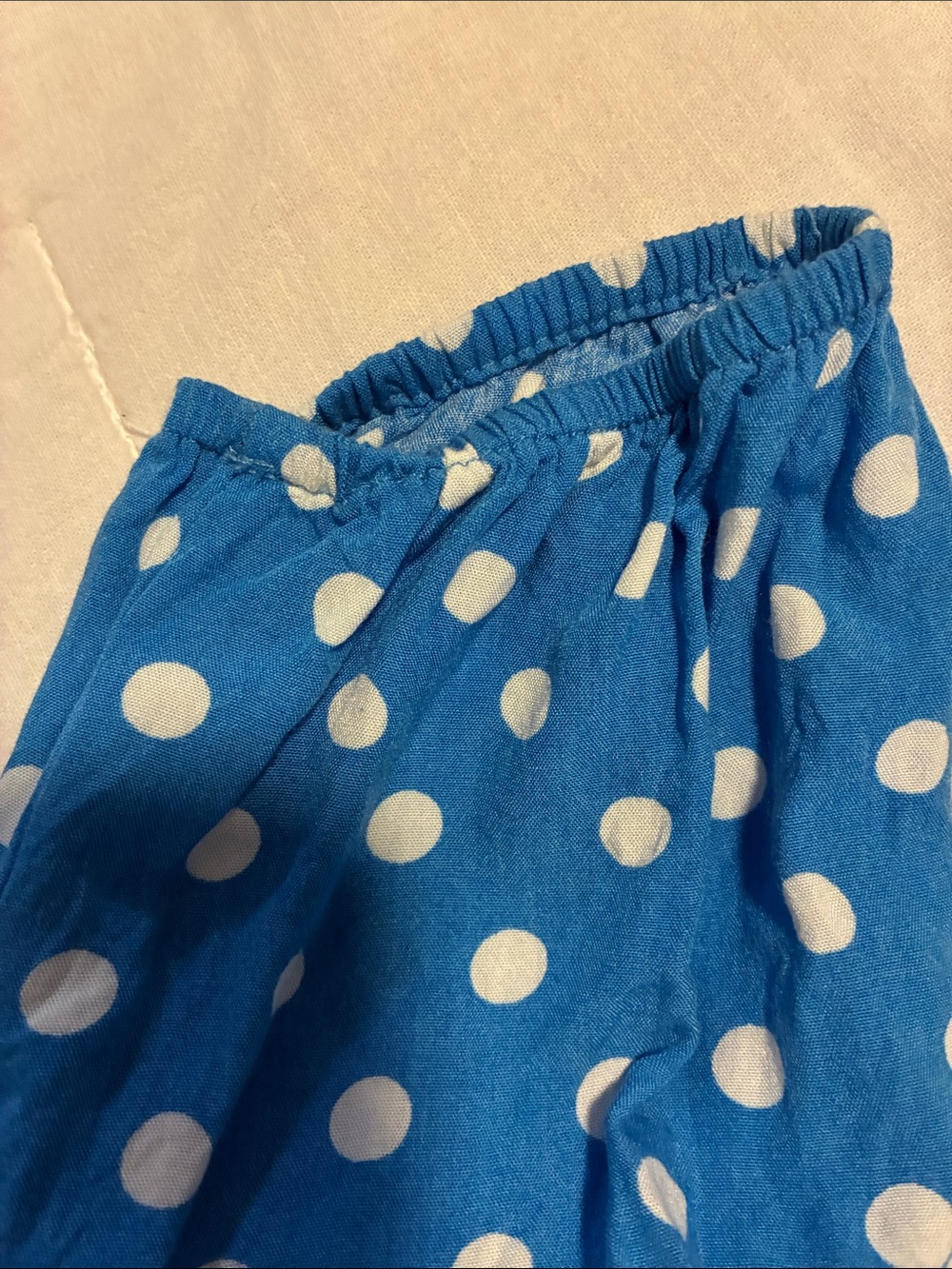Blue Polka Dot Smocked Maxi Dress - Picture 7 of 8